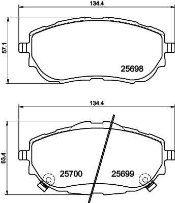 MINTEX fékbetétkészlet, tárcsafék - MDB3334 - TothCarparts