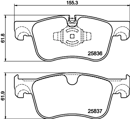MINTEX fékbetétkészlet, tárcsafék - MDB3393 - TothCarparts
