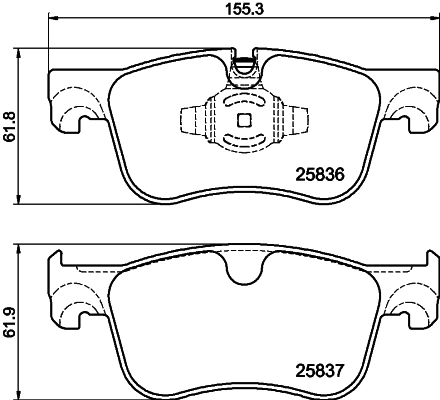 MINTEX fékbetétkészlet, tárcsafék - MDB3489 - TothCarparts