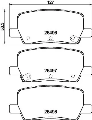 MINTEX fékbetétkészlet, tárcsafék - MDB3498 - TothCarparts