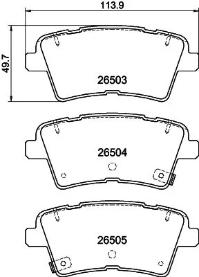 MINTEX fékbetétkészlet, tárcsafék - MDB3499 - TothCarparts