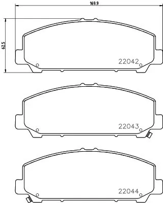MINTEX fékbetétkészlet, tárcsafék - MDB3714 - TothCarparts