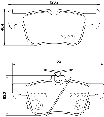 MINTEX fékbetétkészlet, tárcsafék - MDB3799 - TothCarparts