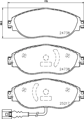 MINTEX fékbetétkészlet, tárcsafék - MDB3814 - TothCarparts