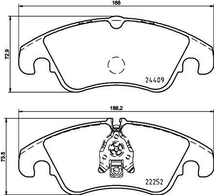 MINTEX fékbetétkészlet, tárcsafék - MDB3846 - TothCarparts