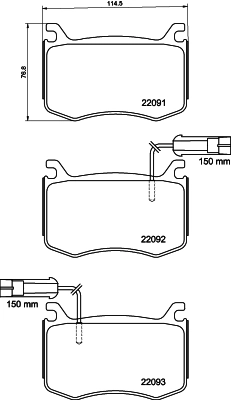 MINTEX fékbetétkészlet, tárcsafék - MDB3941 - TothCarparts