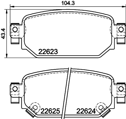 MINTEX fékbetétkészlet, tárcsafék - MDB4084 - TothCarparts
