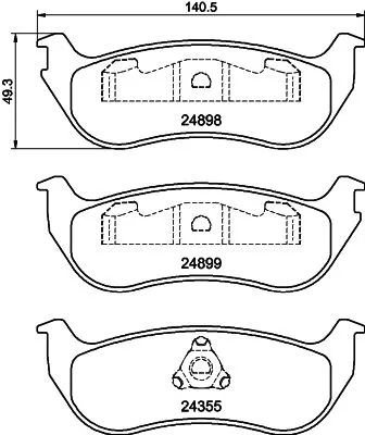 MINTEX fékbetétkészlet, tárcsafék - MDB4227 - TothCarparts