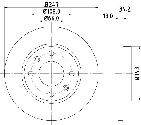 MINTEX féktárcsa - MDC1010C - TothCarparts