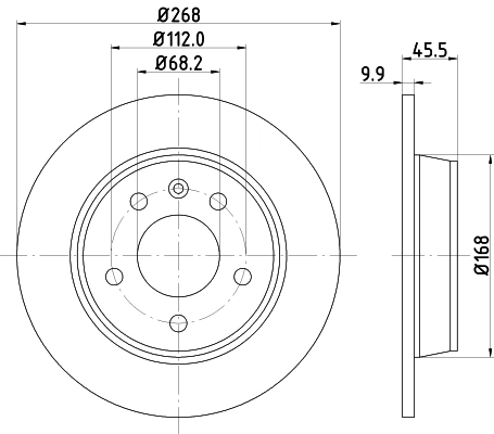 MINTEX féktárcsa - MDC1018C - TothCarparts