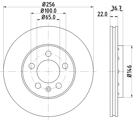 MINTEX féktárcsa - MDC1019C - TothCarparts