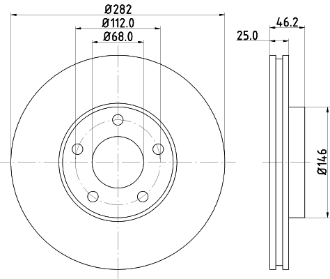 MINTEX féktárcsa - MDC1048 - TothCarparts