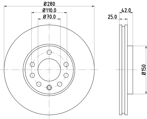 MINTEX féktárcsa - MDC1050C - TothCarparts