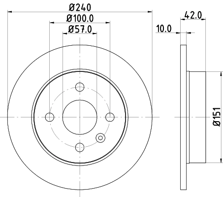 MINTEX féktárcsa - MDC1051 - TothCarparts