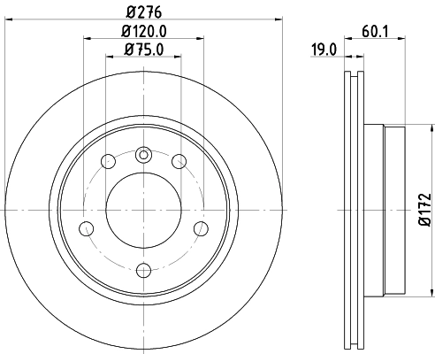 MINTEX féktárcsa - MDC1053C - TothCarparts
