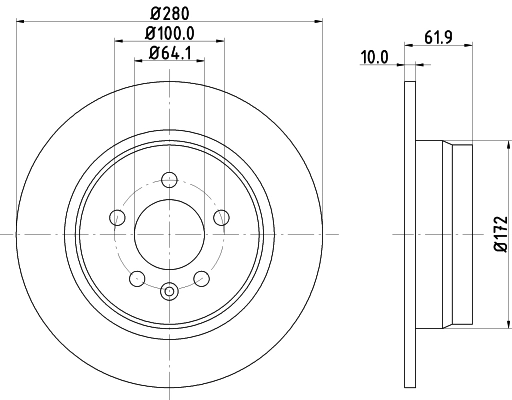 MINTEX féktárcsa - MDC1085 - TothCarparts