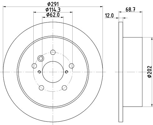 MINTEX féktárcsa - MDC1092 - TothCarparts