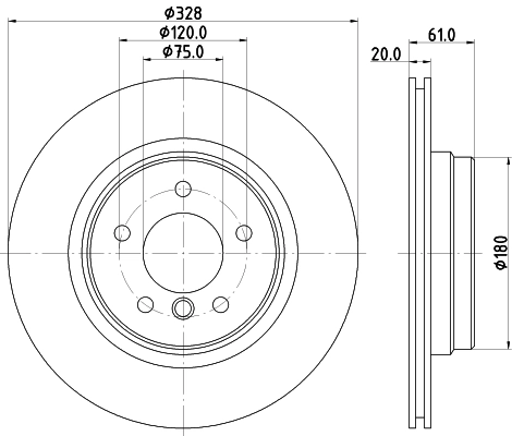 MINTEX féktárcsa - MDC1259 - TothCarparts