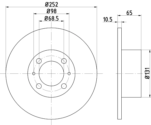 MINTEX féktárcsa - MDC131 - TothCarparts