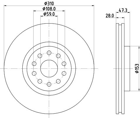 MINTEX féktárcsa - MDC1393 - TothCarparts