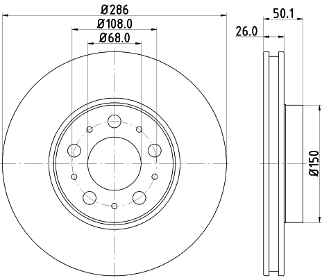 MINTEX féktárcsa - MDC1432C - TothCarparts