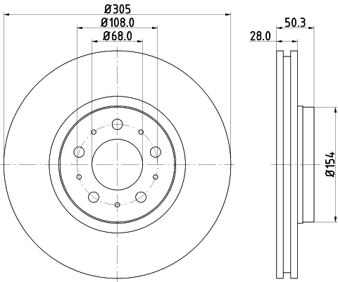 MINTEX féktárcsa - MDC1433C - TothCarparts