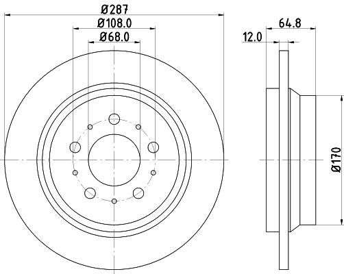 MINTEX féktárcsa - MDC1434C - TothCarparts