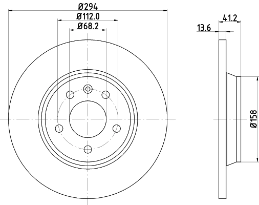 MINTEX féktárcsa - MDC1436 - TothCarparts