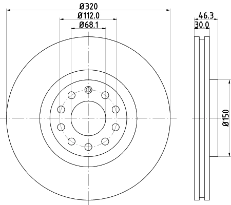 MINTEX féktárcsa - MDC1444C - TothCarparts