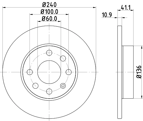 MINTEX féktárcsa - MDC1453C - TothCarparts