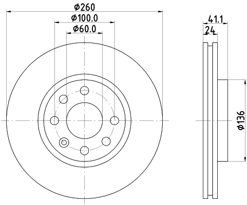 MINTEX féktárcsa - MDC1455C - TothCarparts