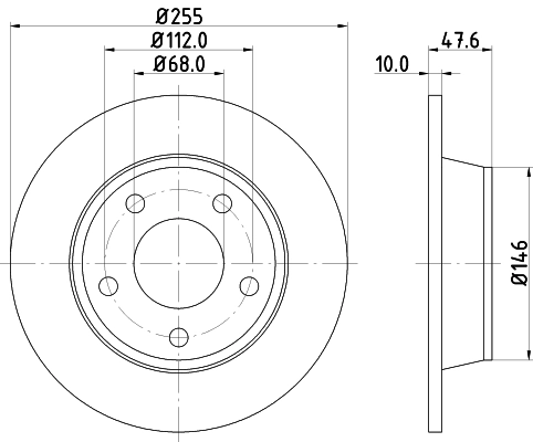 MINTEX féktárcsa - MDC1462 - TothCarparts