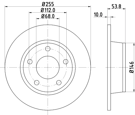 MINTEX féktárcsa - MDC1480 - TothCarparts