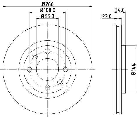MINTEX féktárcsa - MDC1491C - TothCarparts