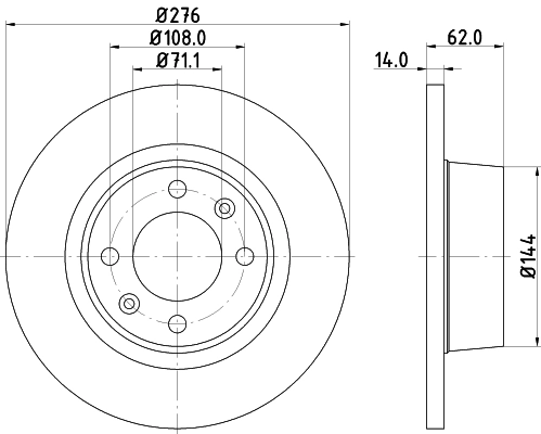 MINTEX féktárcsa - MDC1521 - TothCarparts