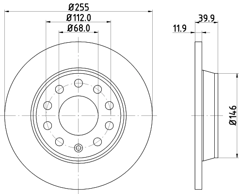 MINTEX féktárcsa - MDC1541 - TothCarparts
