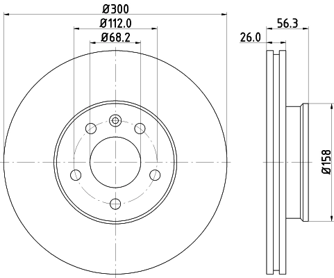 MINTEX féktárcsa - MDC1542C - TothCarparts