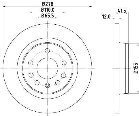 MINTEX féktárcsa - MDC1560C - TothCarparts