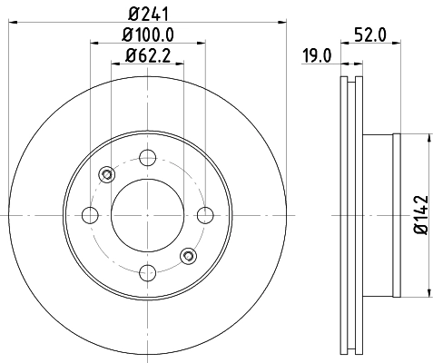 MINTEX féktárcsa - MDC1570 - TothCarparts