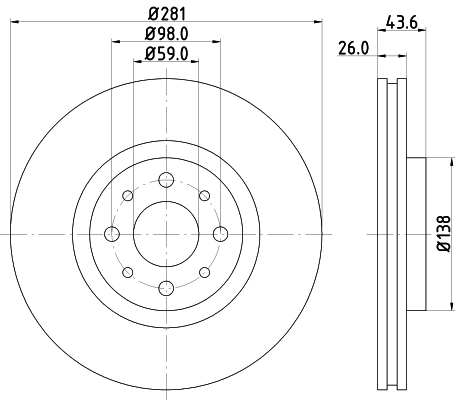 MINTEX féktárcsa - MDC1592 - TothCarparts