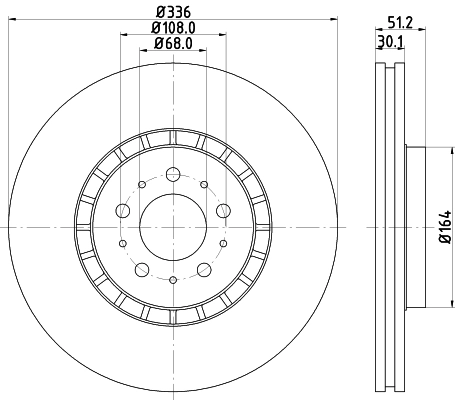 MINTEX féktárcsa - MDC1613C - TothCarparts