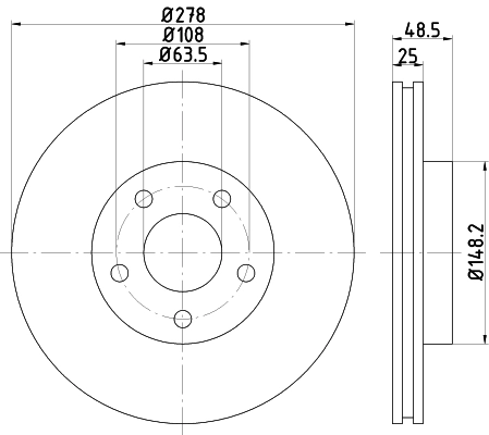 MINTEX féktárcsa - MDC1637C - TothCarparts