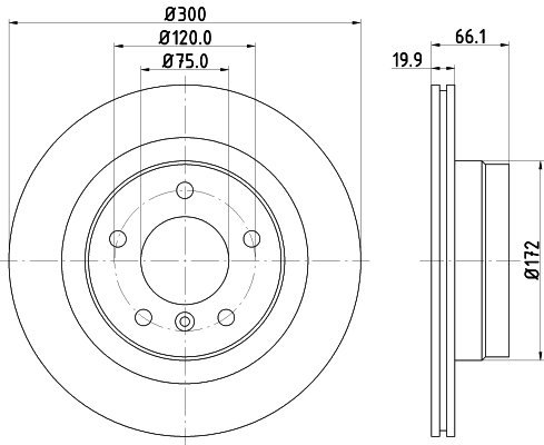 MINTEX féktárcsa - MDC1647C - TothCarparts