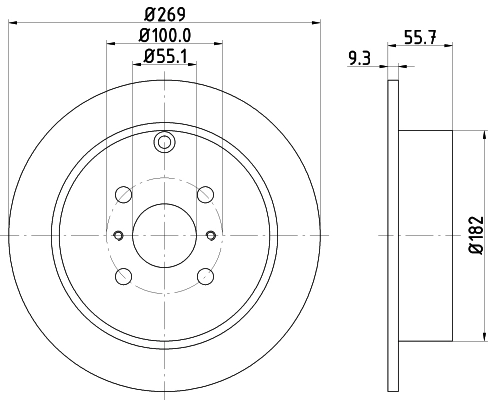 MINTEX féktárcsa - MDC1655 - TothCarparts