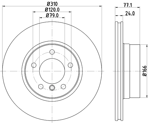 MINTEX féktárcsa - MDC1658C - TothCarparts