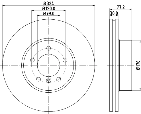 MINTEX féktárcsa - MDC1659C - TothCarparts