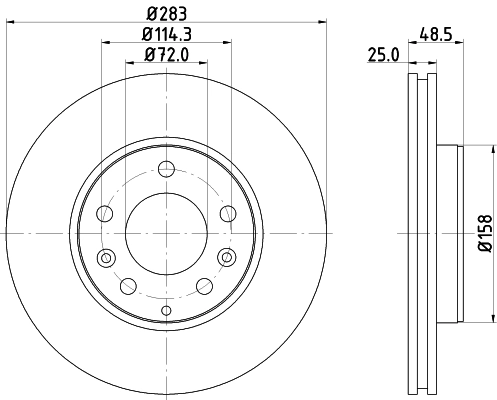MINTEX féktárcsa - MDC1664 - TothCarparts