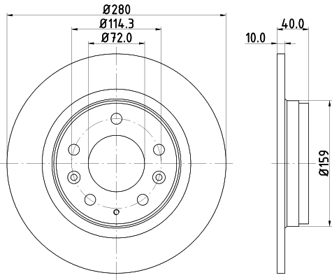 MINTEX féktárcsa - MDC1665C - TothCarparts