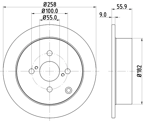 MINTEX féktárcsa - MDC1678C - TothCarparts