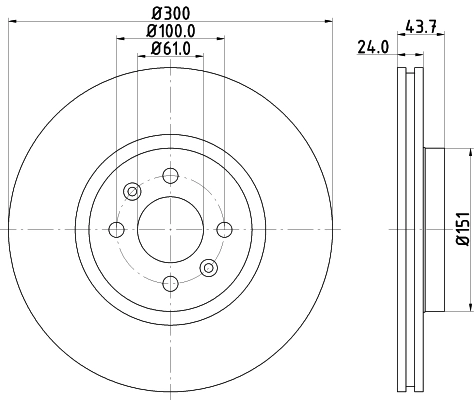 MINTEX féktárcsa - MDC1693 - TothCarparts